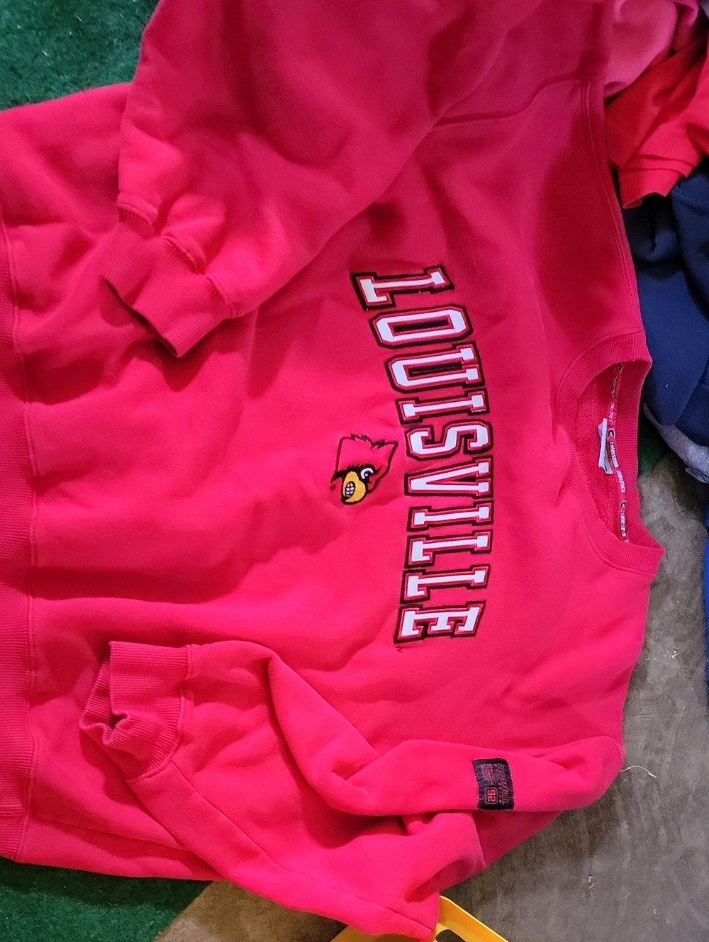Louisville Cardinals Embroidered Crewneck